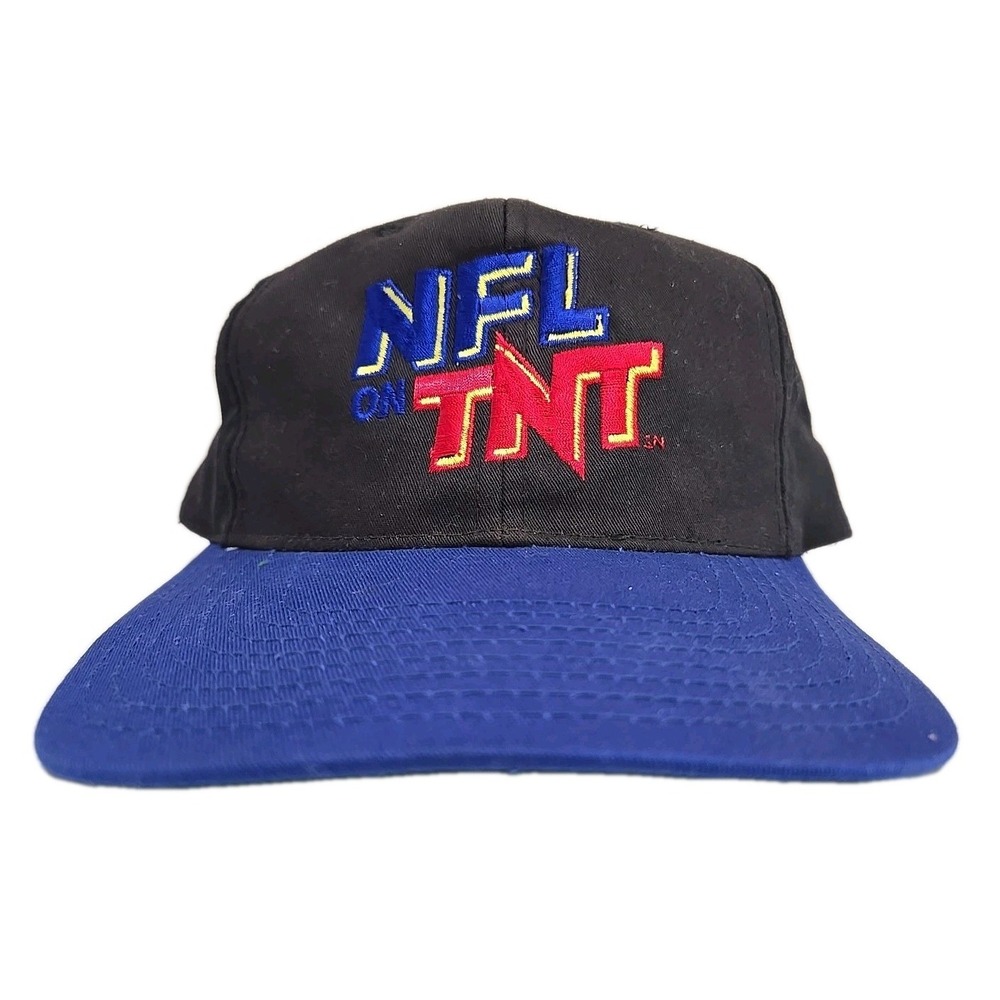Vtg 90s NFL On TNT Hat Snapback DPM Team NFL Rare Black Blue Cap